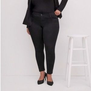 Torrid Black Luxe Skinny Satin Stretch Jean 26 Tall